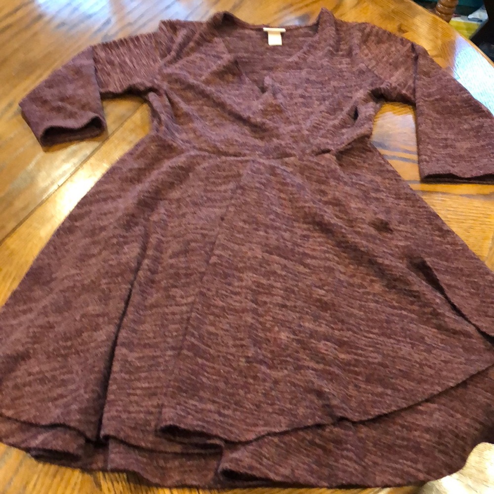 Skater dress. Faux wrap